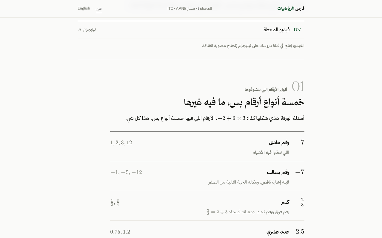 شرح رياضيات