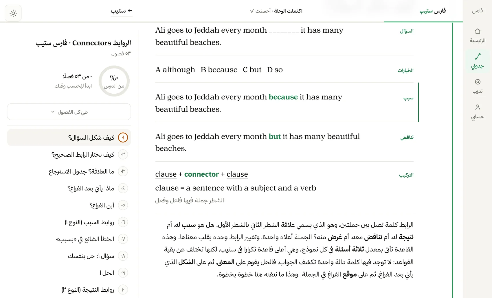 وحدات القواعد بترتيب التكرار